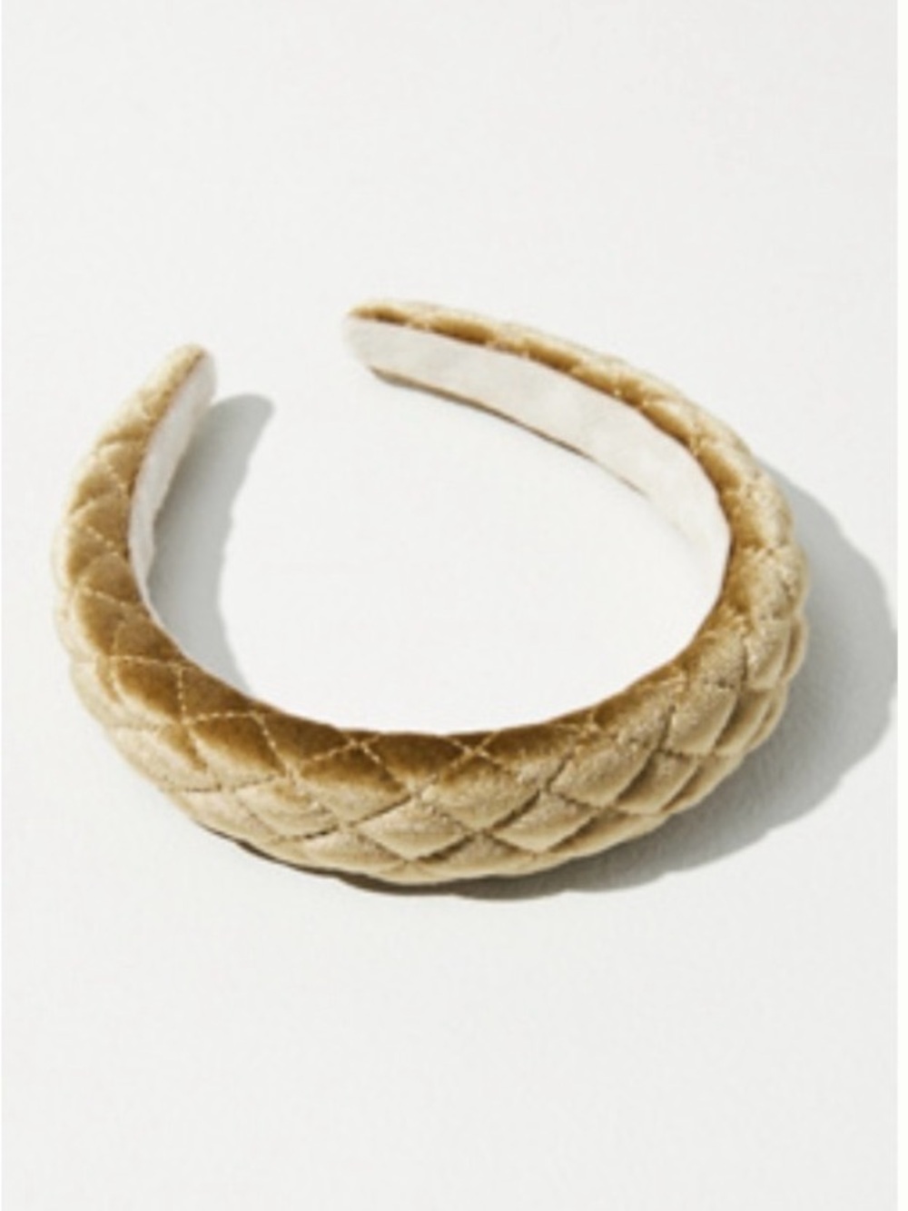Anthropologie Quilted Puffy Headband - Green